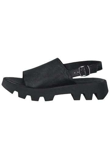 s.Oliver Sandalen Leder Schwarz - surf4shoes
