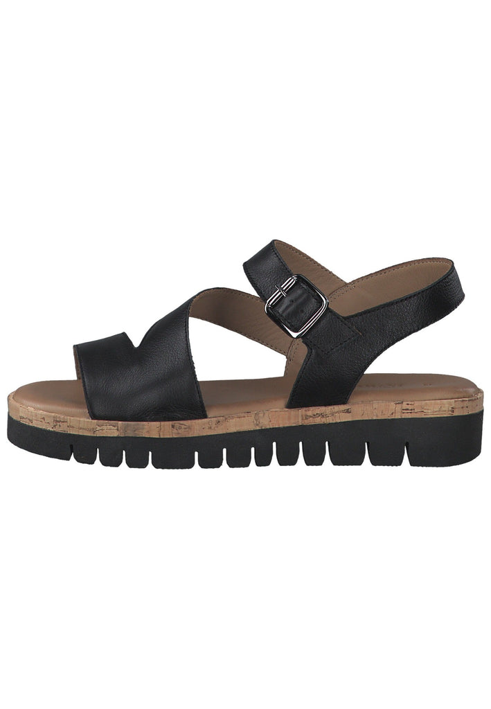 s.Oliver Sandalen Leder Schwarz - surf4shoes