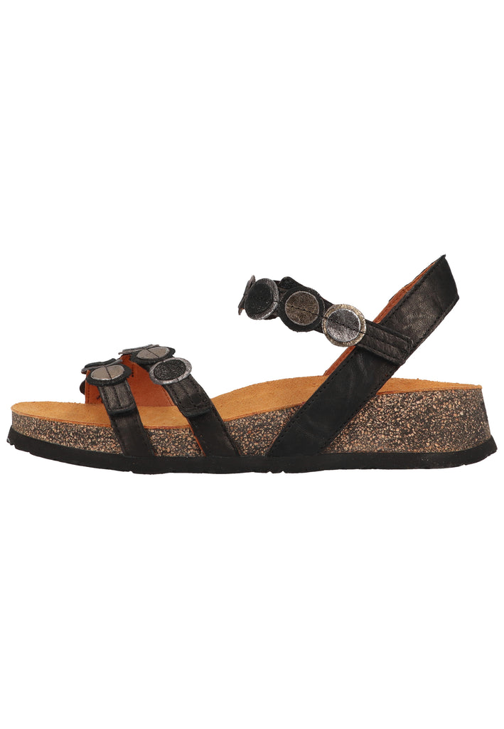 Think! Sandalen Glattleder Schwarz - surf4shoes