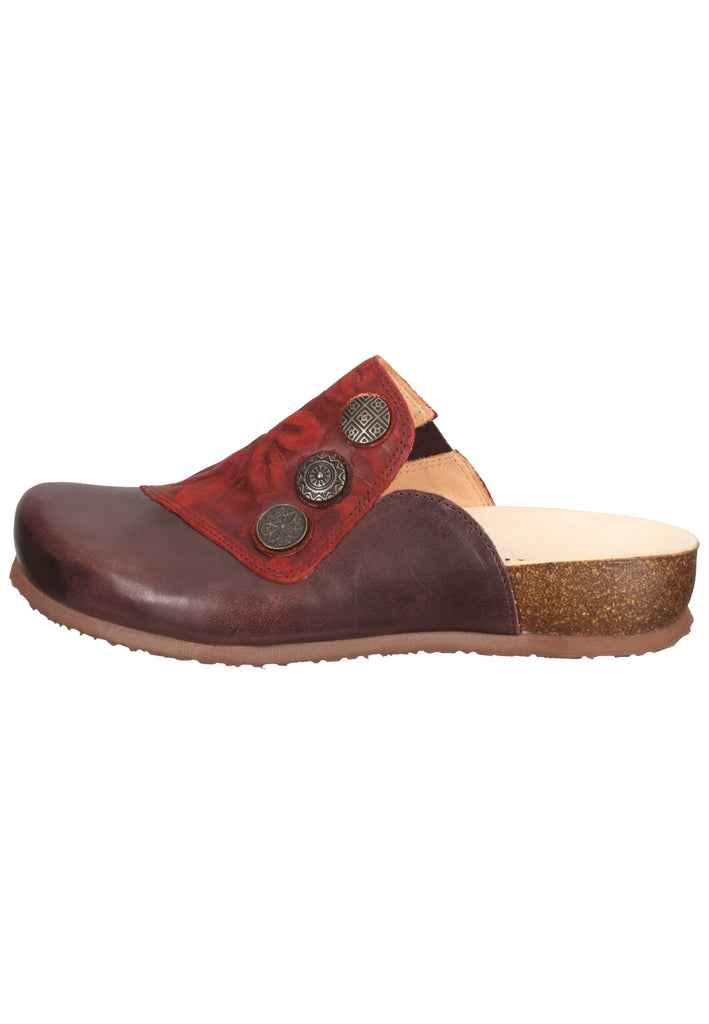 Think! Pantoletten Nappaleder Rot - surf4shoes