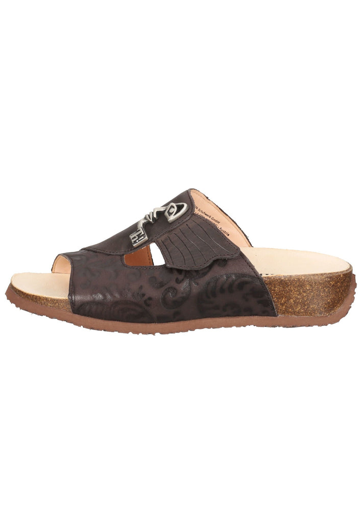 Think! Pantoletten Nappaleder Espresso - surf4shoes