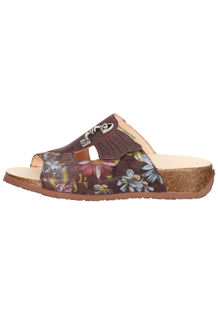Think! Pantoletten Nappaleder Rot Kombi - surf4shoes