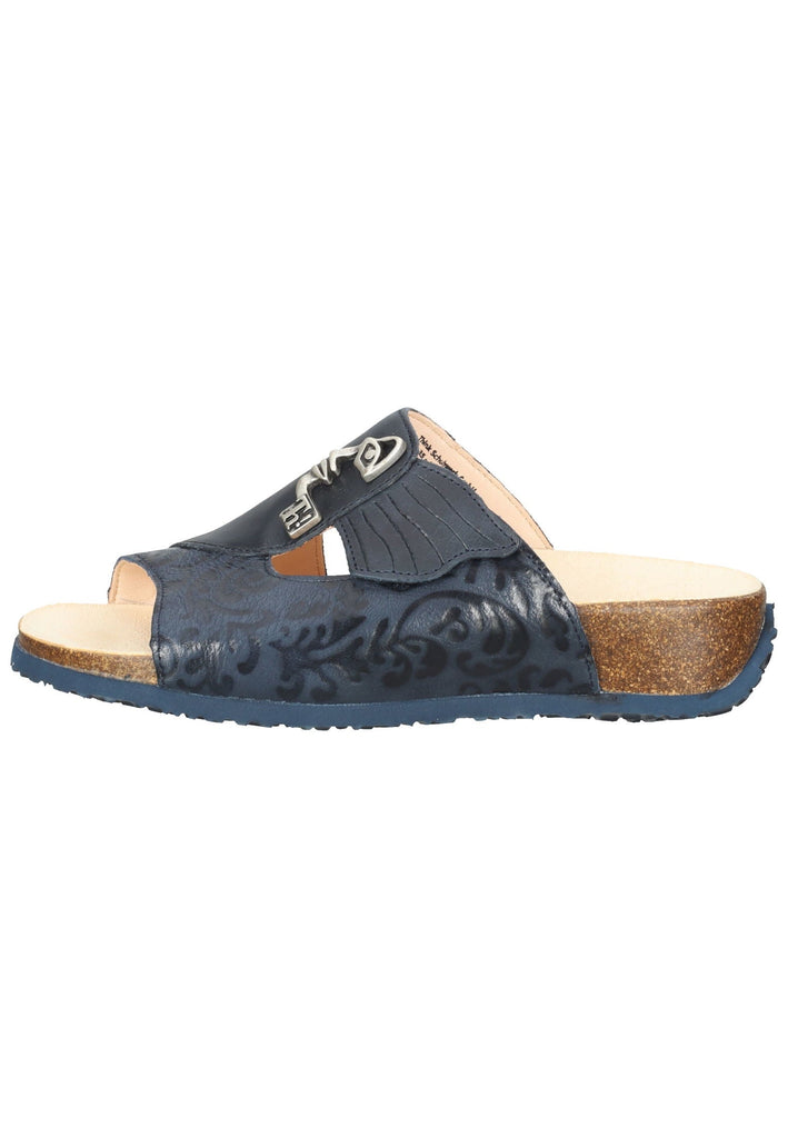 Think! Pantoletten Nappaleder Blau - surf4shoes