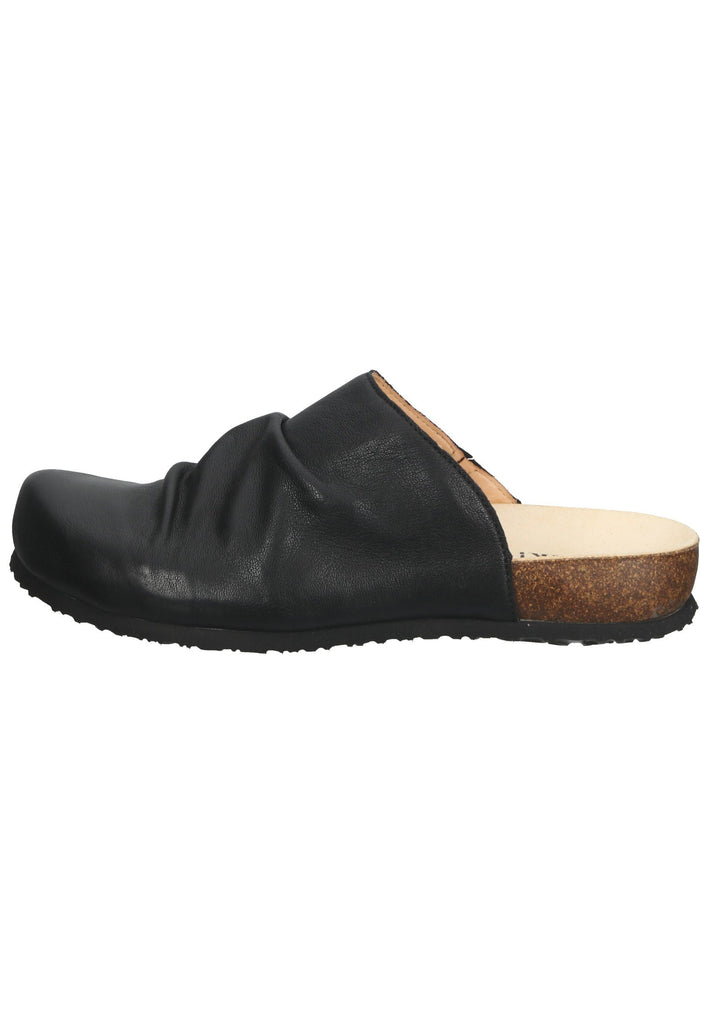 Think! Pantoletten Nappaleder Schwarz - surf4shoes
