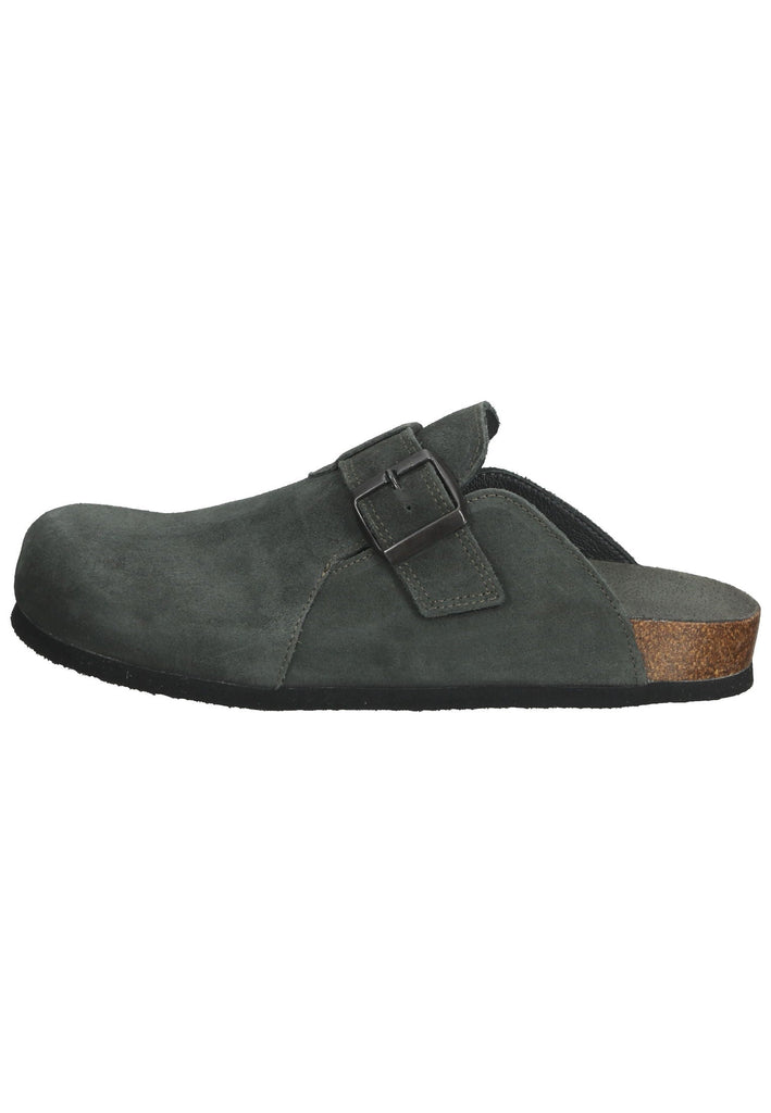 Think! Pantoletten Veloursleder Grau - surf4shoes