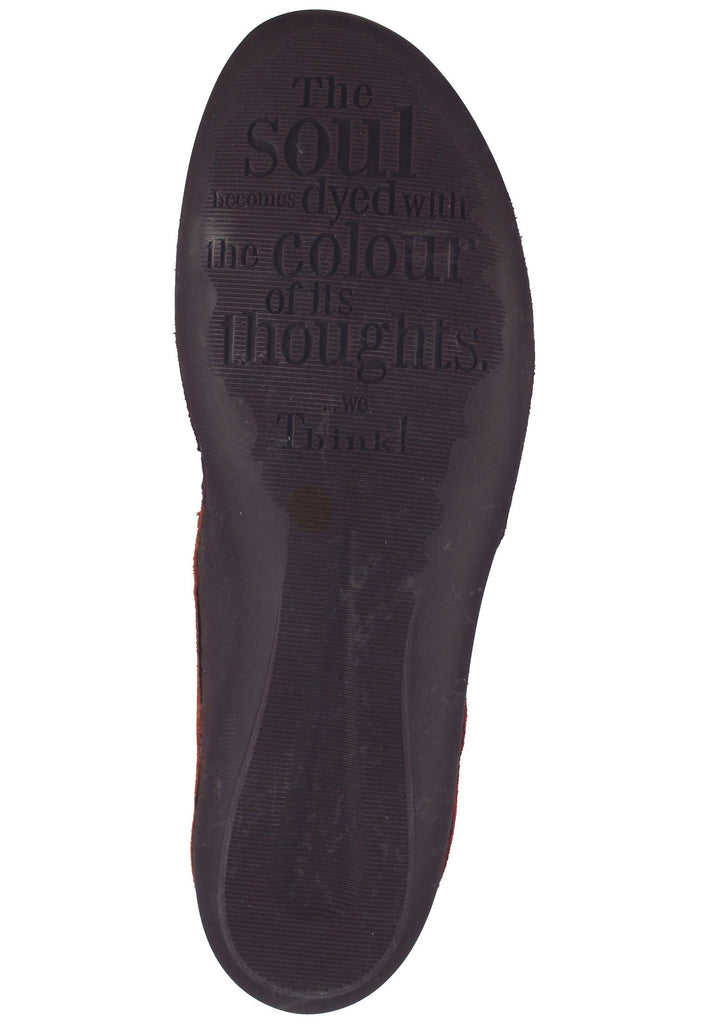 Think! Stiefelette Veloursleder Rot - surf4shoes