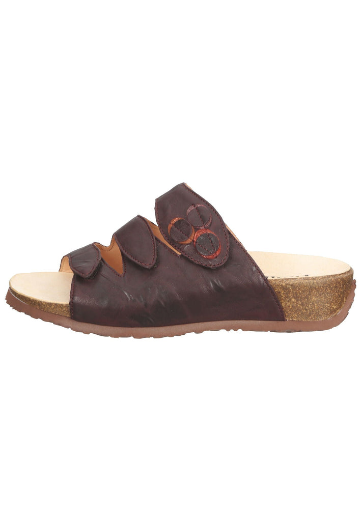 Think! Pantoletten Nappaleder Rot - surf4shoes