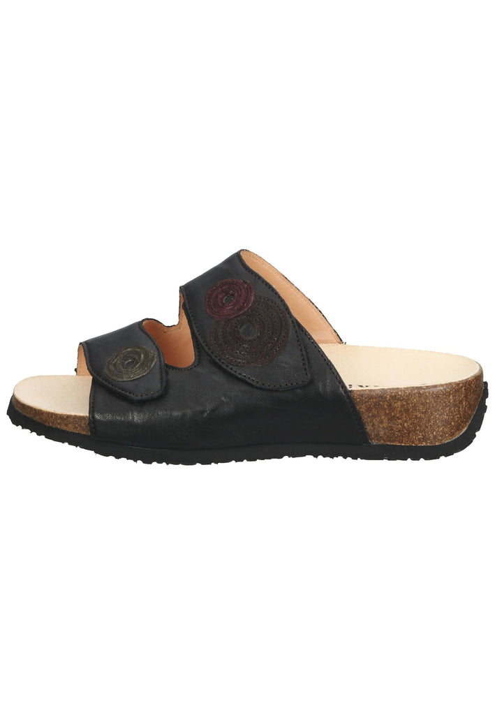Think! Pantoletten Nappaleder Schwarz - surf4shoes