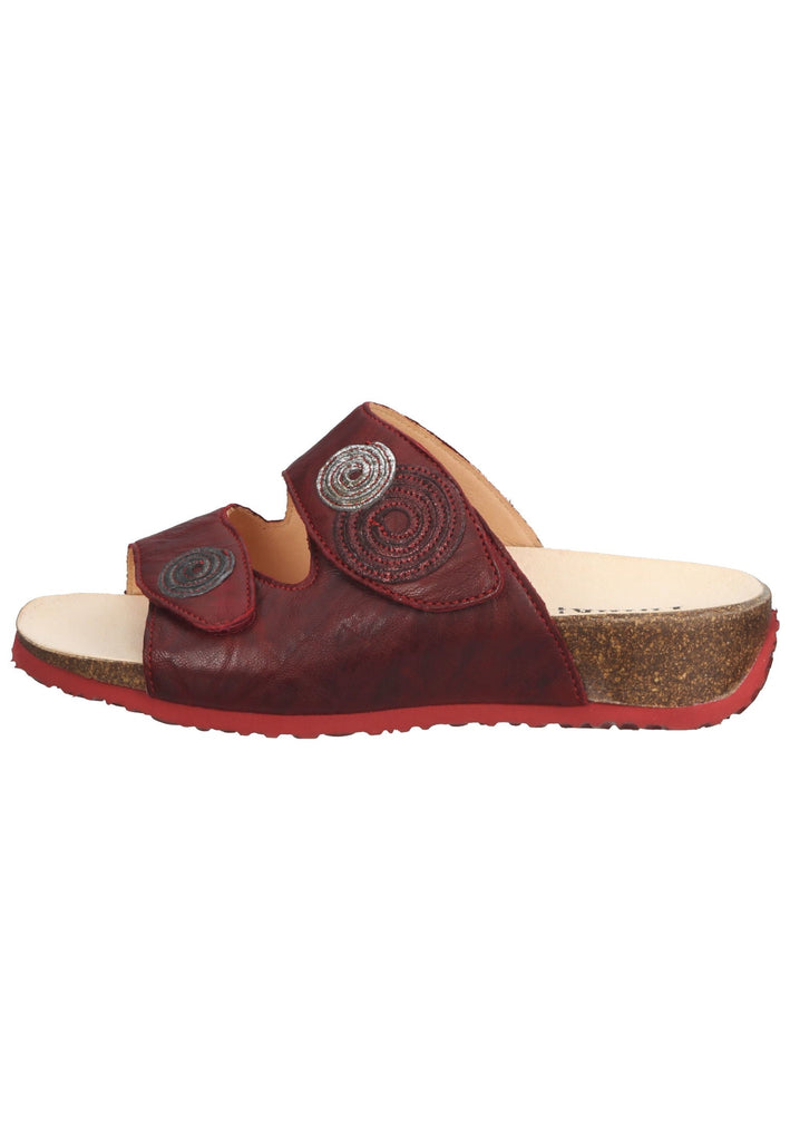 Think! Pantoletten Nappaleder Rot - surf4shoes