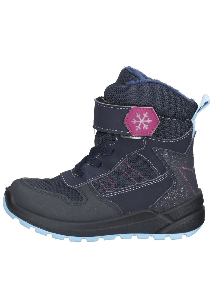 Ricosta Stiefelette Lederimitat Blau Warmfutter - surf4shoes