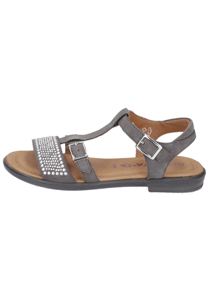 Ricosta Sandalen Lederimitat Dunkelgrau - surf4shoes