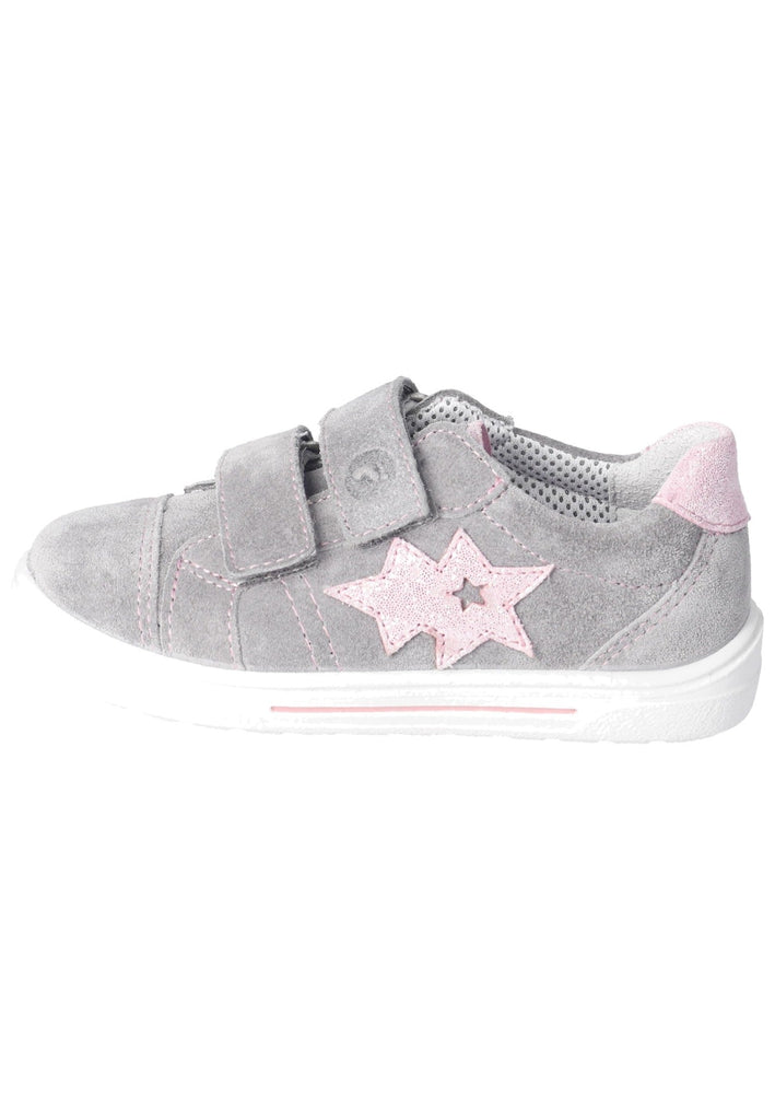 Ricosta Sneaker Veloursleder Grau/Rosa - surf4shoes