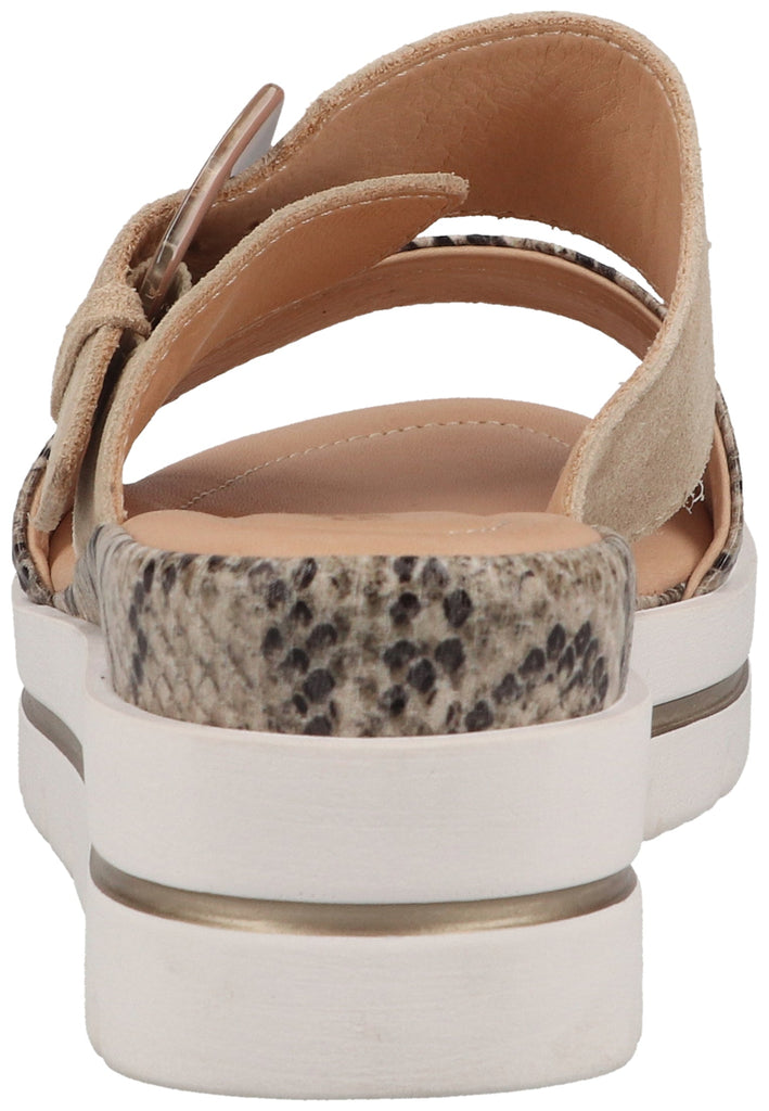 Rohde Pantoletten Leder Beige - surf4shoes