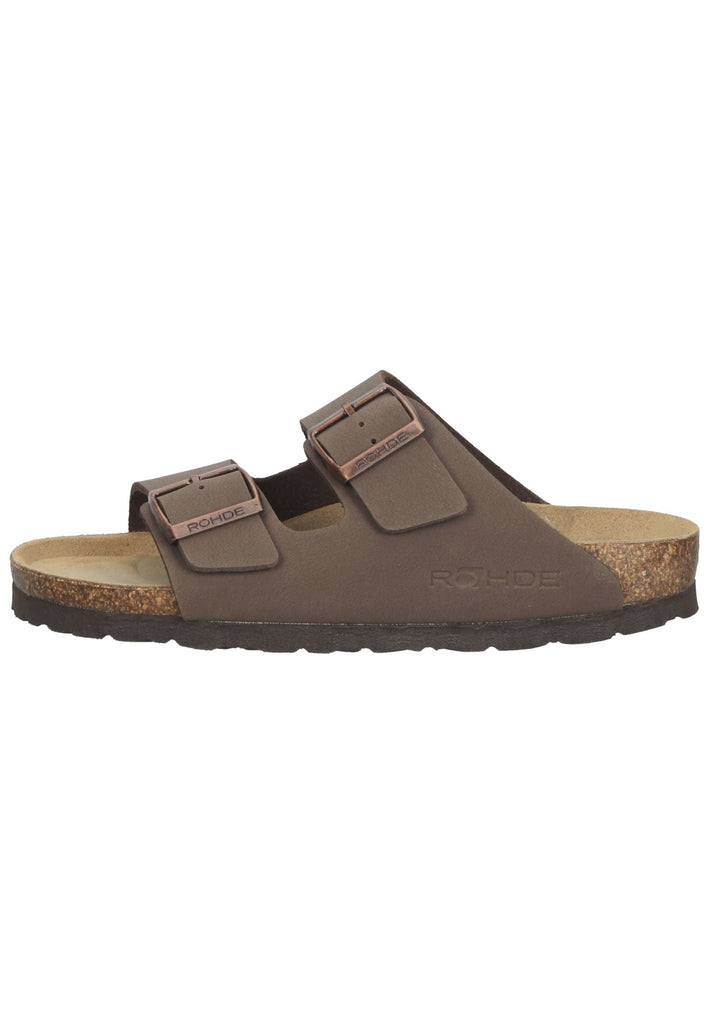 Rohde Pantoletten Lederimitat Mocca - surf4shoes