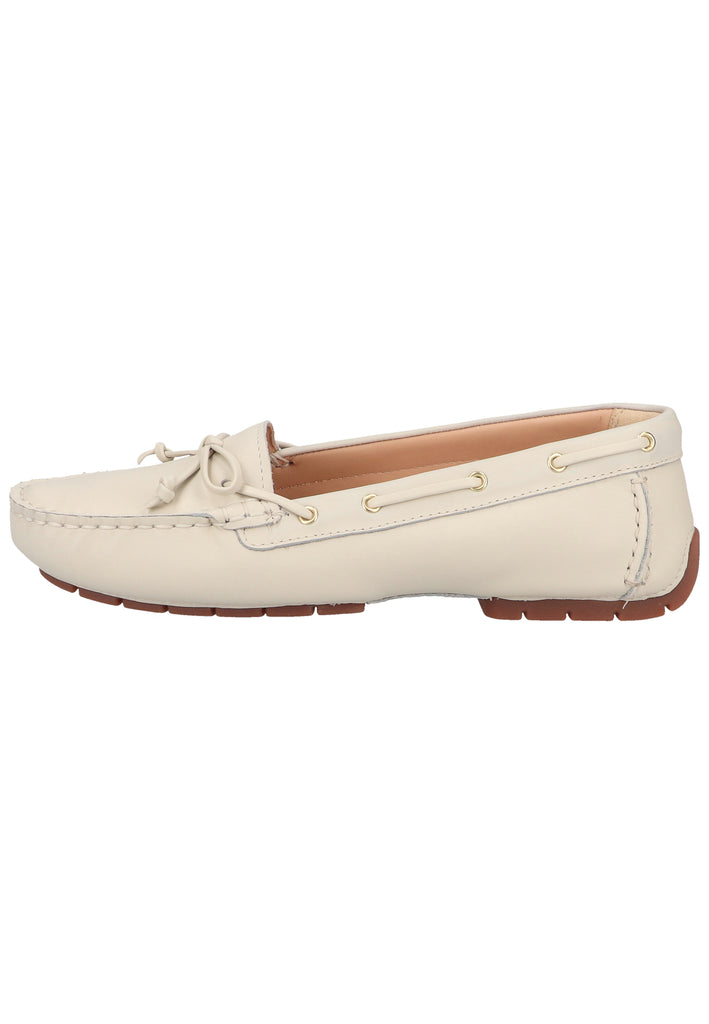 Clarks Mokassin Leder Weiß - surf4shoes
