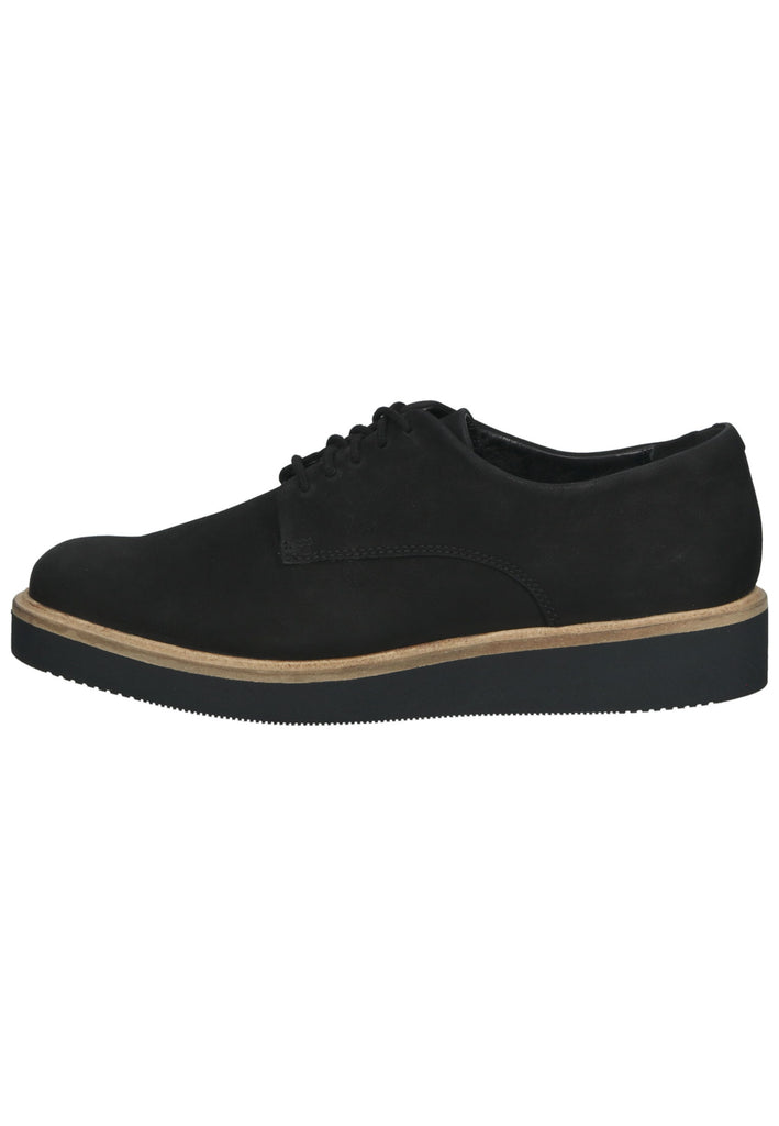 Clarks Halbschuhe Nubukleder Schwarz - surf4shoes