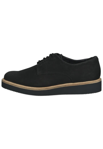 Clarks Halbschuhe Nubukleder Schwarz - surf4shoes
