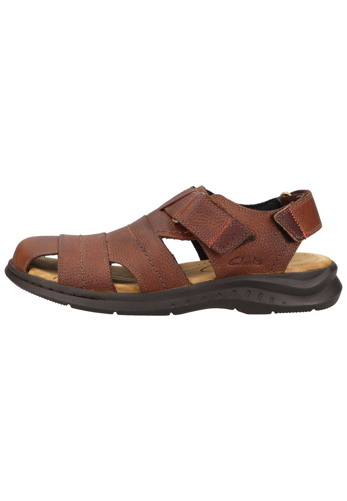 Clarks Sandalen Leder Braun - surf4shoes