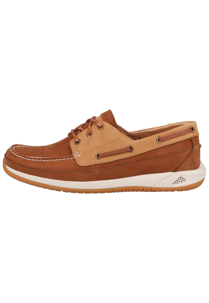Clarks Halbschuhe Nubukleder Tan - surf4shoes