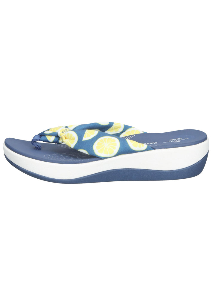 Clarks Pantoletten Textil Blau - surf4shoes