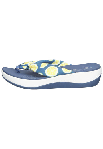Clarks Pantoletten Textil Blau - surf4shoes