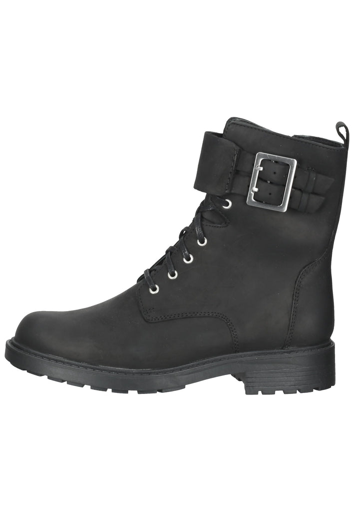 Clarks Stiefelette Leder Schwarz Warmfutter - surf4shoes