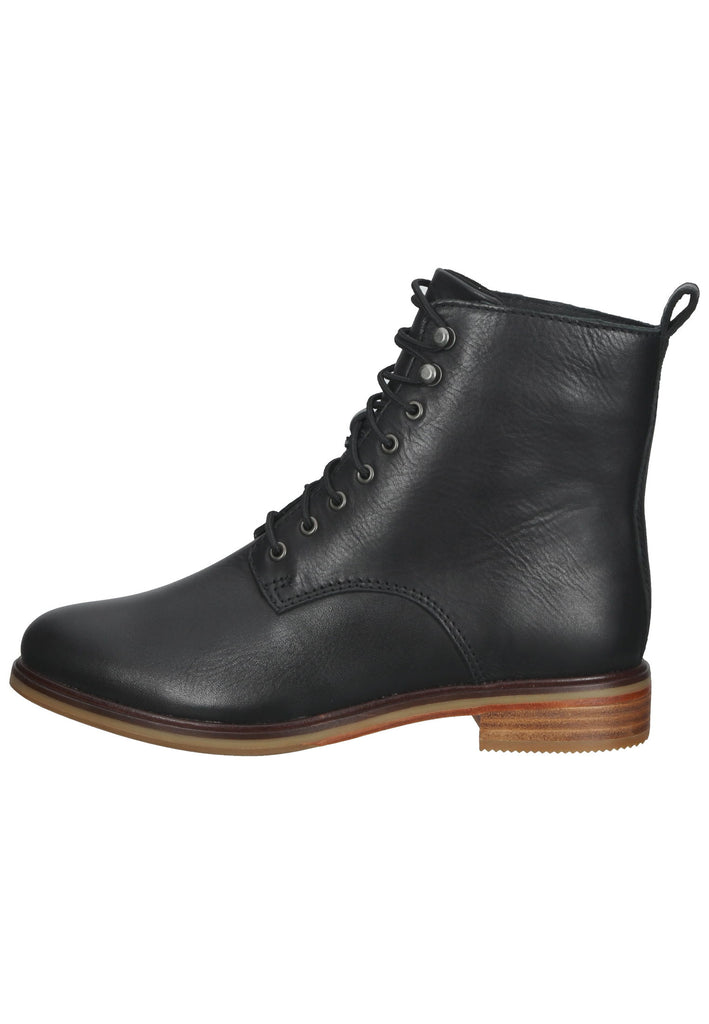 Clarks Stiefelette Leder Schwarz - surf4shoes