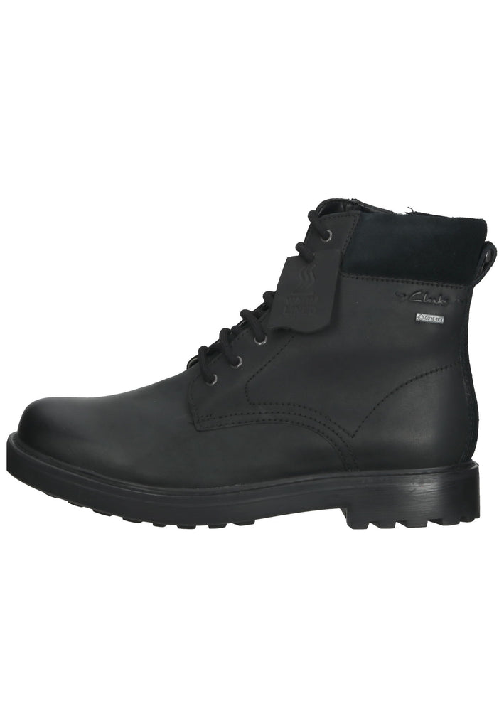 Clarks Stiefelette Leder Schwarz - surf4shoes