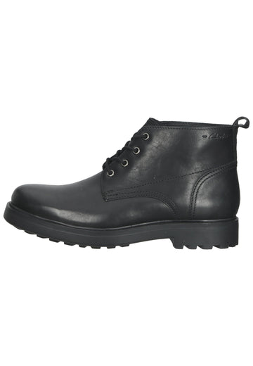 Clarks Halbschuhe Leder Schwarz - surf4shoes