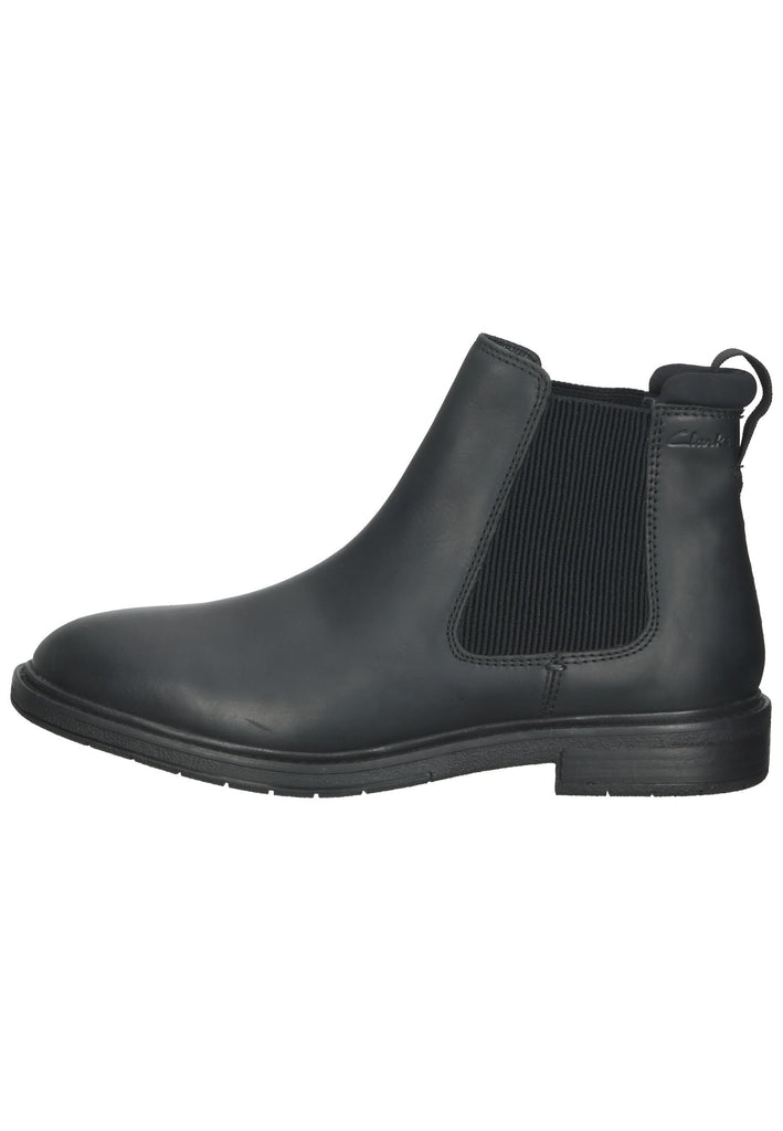 Clarks Stiefelette Leder Schwarz - surf4shoes
