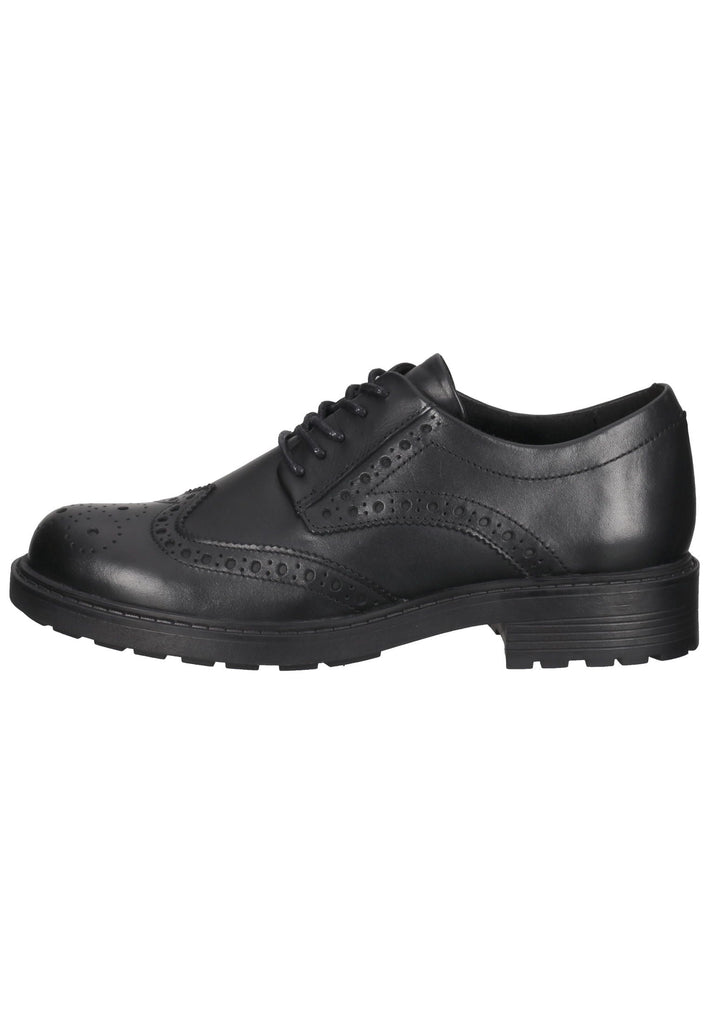 Clarks Halbschuhe Leder Schwarz - surf4shoes