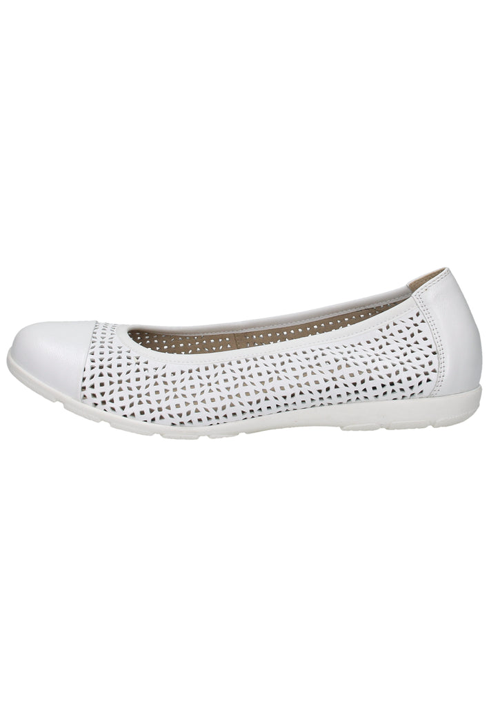 Caprice Ballerinas Leder Weiß - surf4shoes