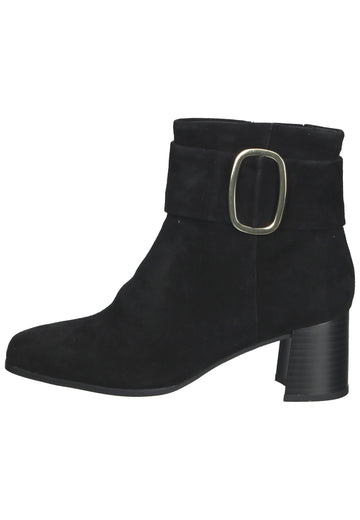 Caprice Stiefelette Veloursleder Schwarz - surf4shoes