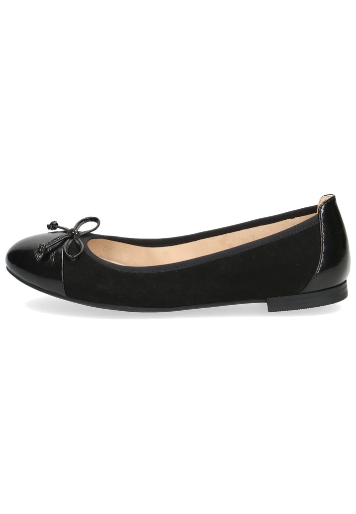 Caprice Ballerinas Leder/Synthetik Schwarz - surf4shoes