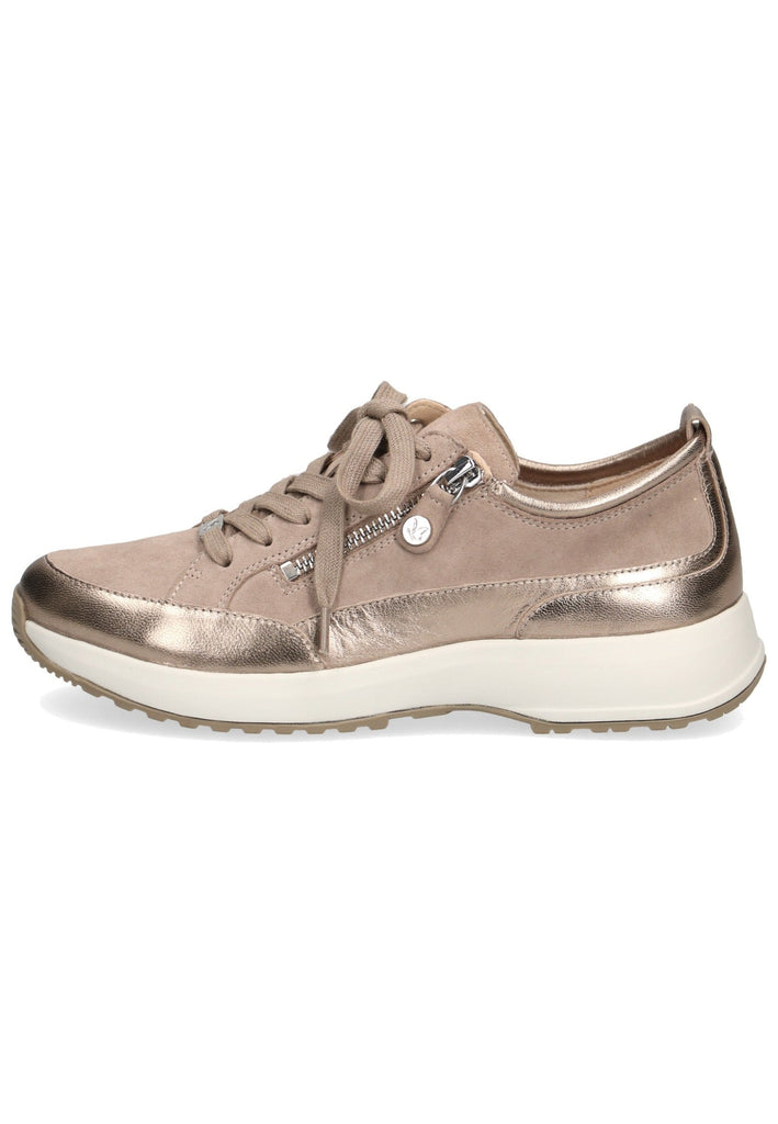 Caprice Sneaker Leder Beige/Silber - surf4shoes