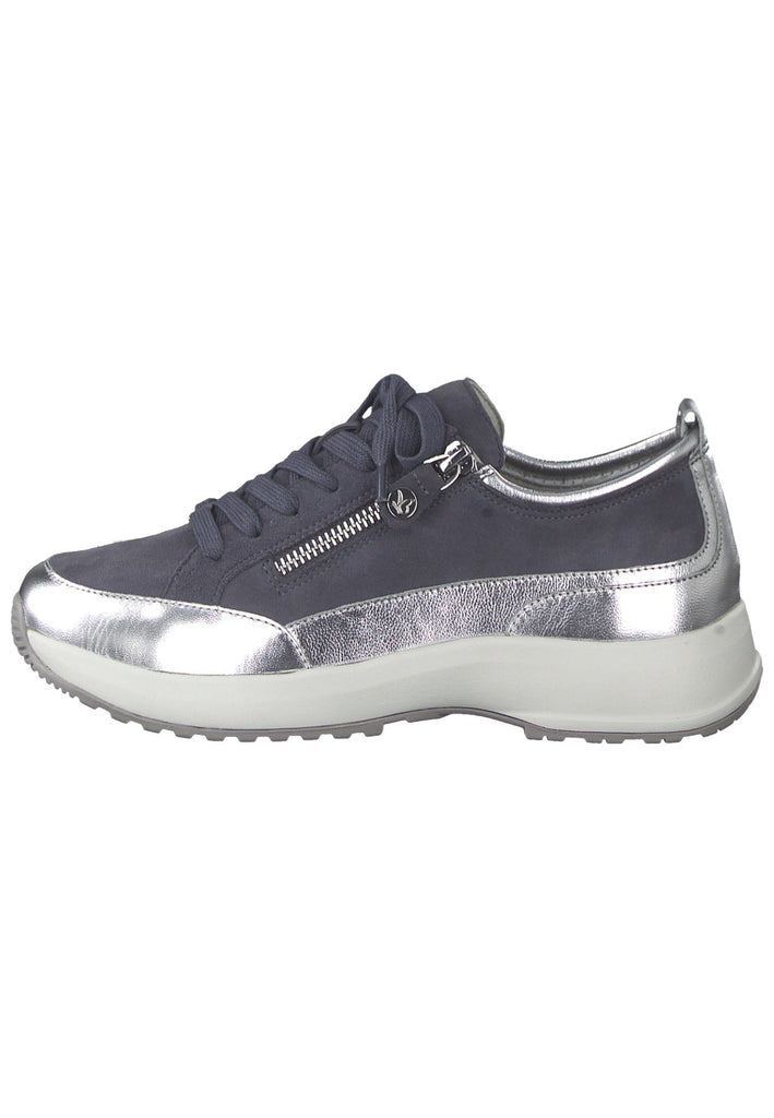 Caprice Sneaker Leder Blau/Silber - surf4shoes