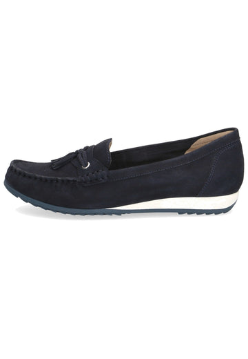 Caprice Slipper Veloursleder Ozean - surf4shoes