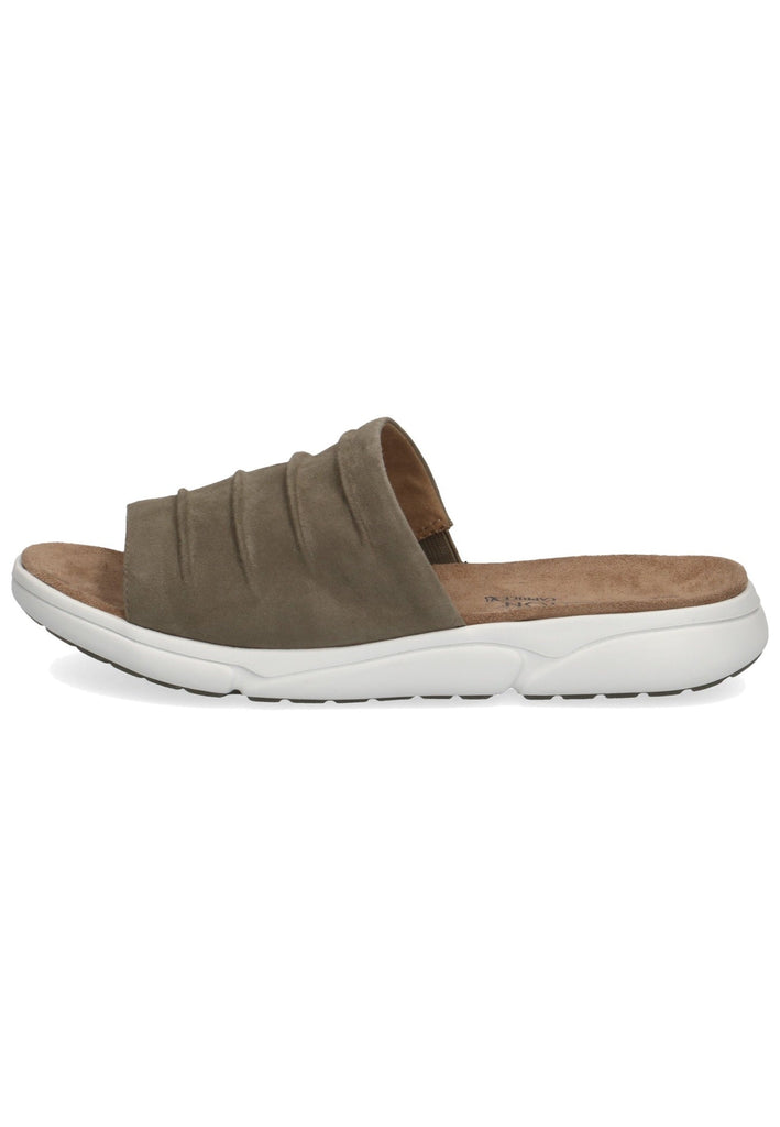 Caprice Pantoletten Veloursleder Dunkelgrün - surf4shoes