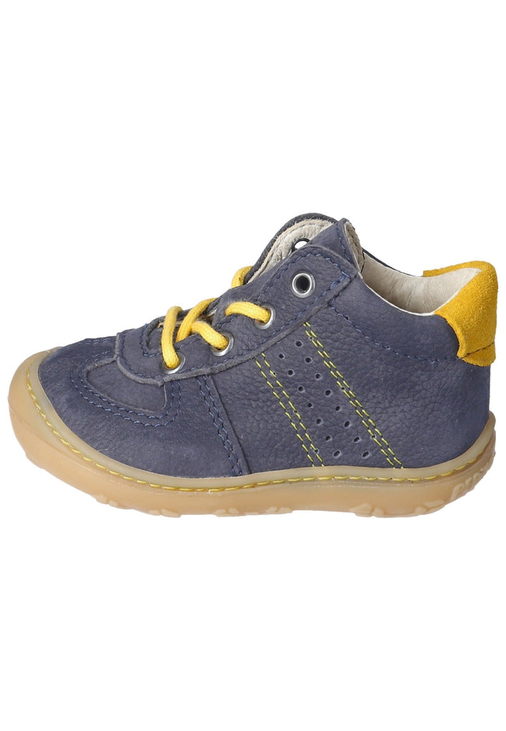 Pepino Halbschuhe Leder Blau/Gelb - surf4shoes