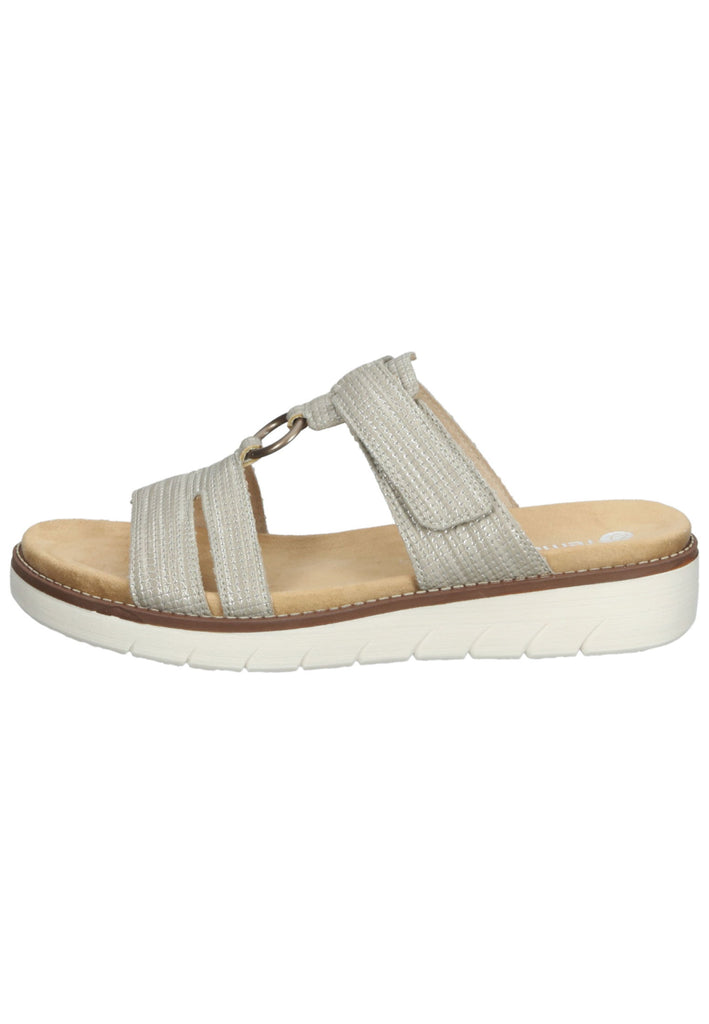 Remonte Pantoletten Lederimitat Grau - surf4shoes