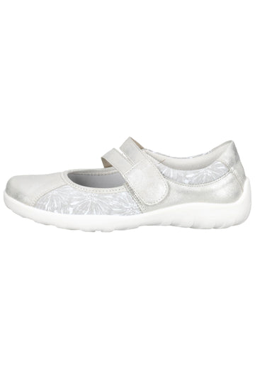 Remonte Ballerinas Lederimitat/Textil Weiß/Silber - surf4shoes