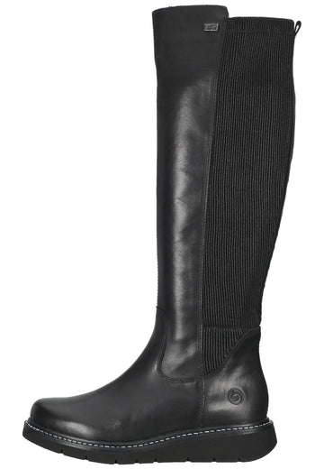 Remonte Stiefel Glattleder Schwarz - surf4shoes