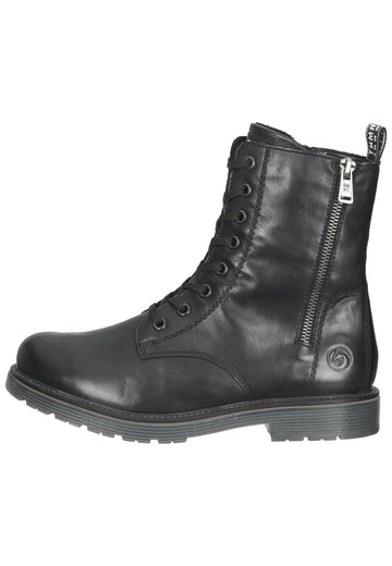 Remonte Stiefelette Glattleder Schwarz Warmfutter - surf4shoes