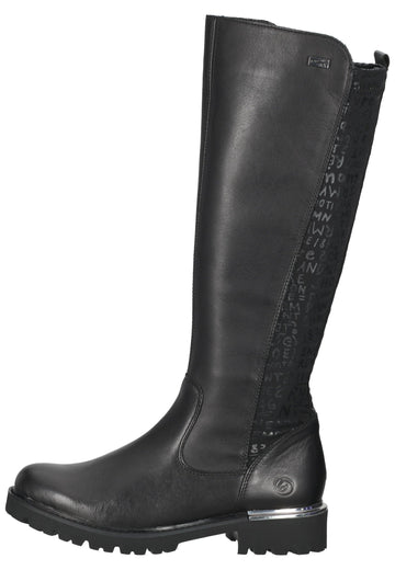 Remonte Stiefel Leder/Textil schwarz - surf4shoes