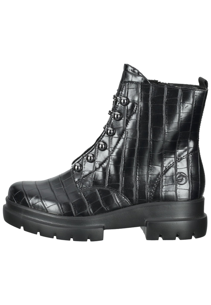 Remonte Stiefelette Lederimitat Schwarz - surf4shoes