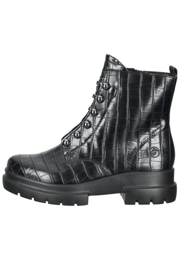Remonte Stiefelette Lederimitat Schwarz - surf4shoes