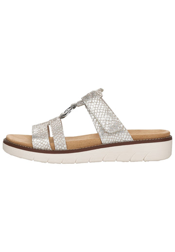 Remonte Pantoletten Lederimitat Weiß - surf4shoes