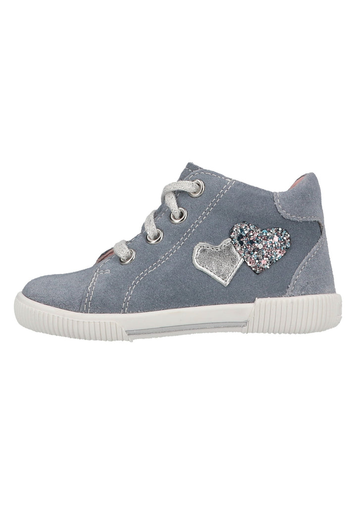 Richter Halbschuhe Veloursleder/Textil Hellblau/Silber - surf4shoes