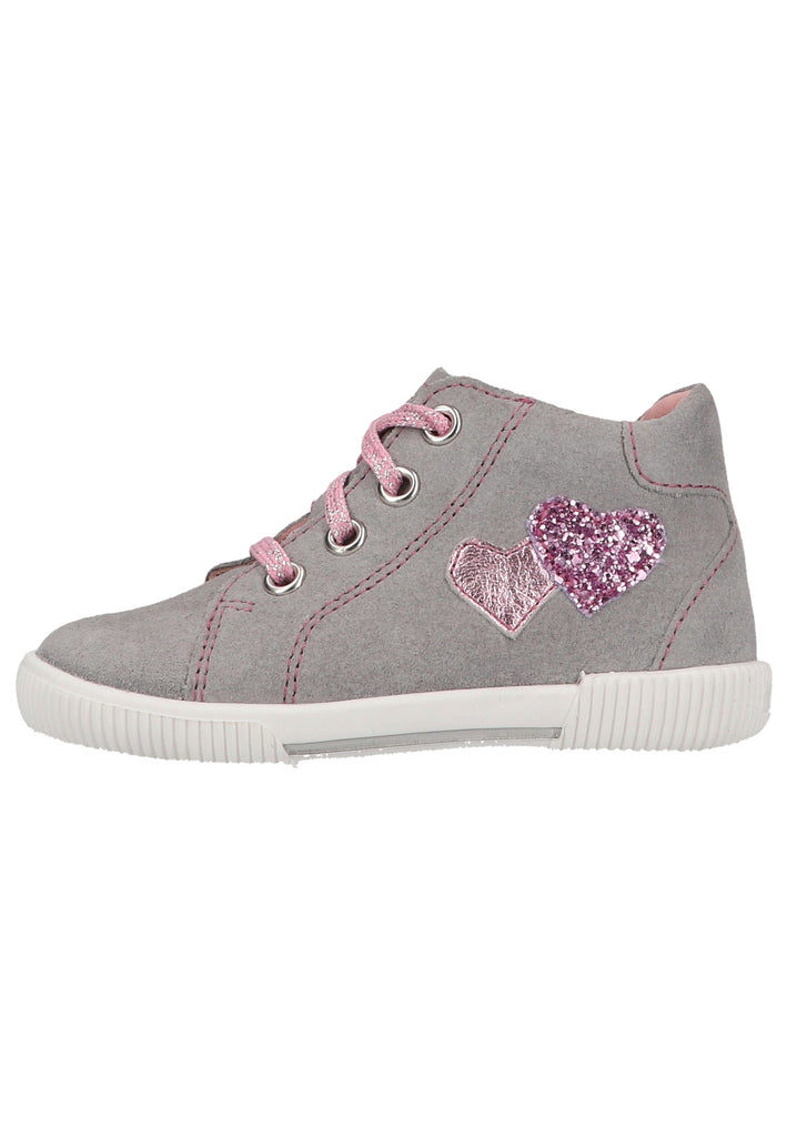 Richter Halbschuhe Veloursleder/Textil Grau/Rosa - surf4shoes