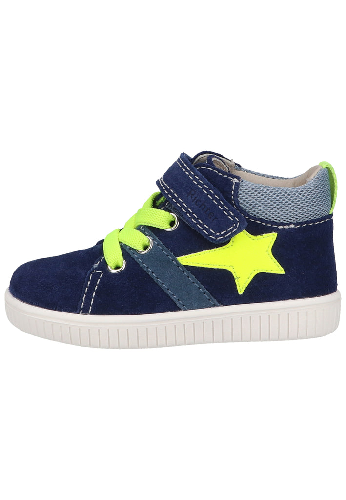 Richter Sneaker Veloursleder/Textil Blau/Gelb - surf4shoes
